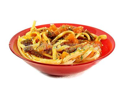 Espaguetis con salsa de anchoas